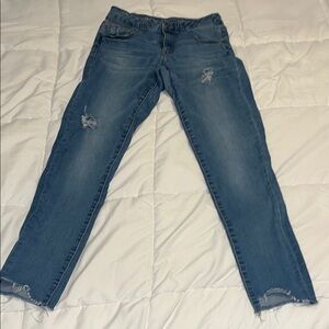 Empyre juniors Blue Tessa Skinny ankle Jeans with Distressed Details size 3